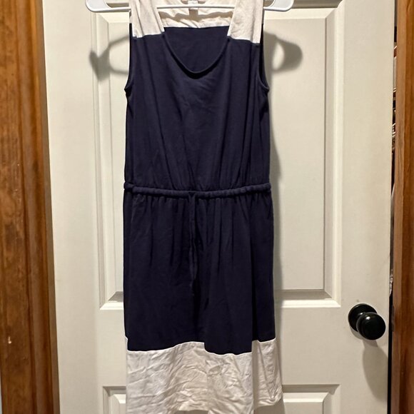 Casual Navy White color block dress Loft XS - Picture 1 of 3